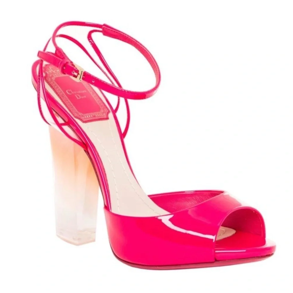 Christian Dior Reflet Plexi Patent PVC Heel